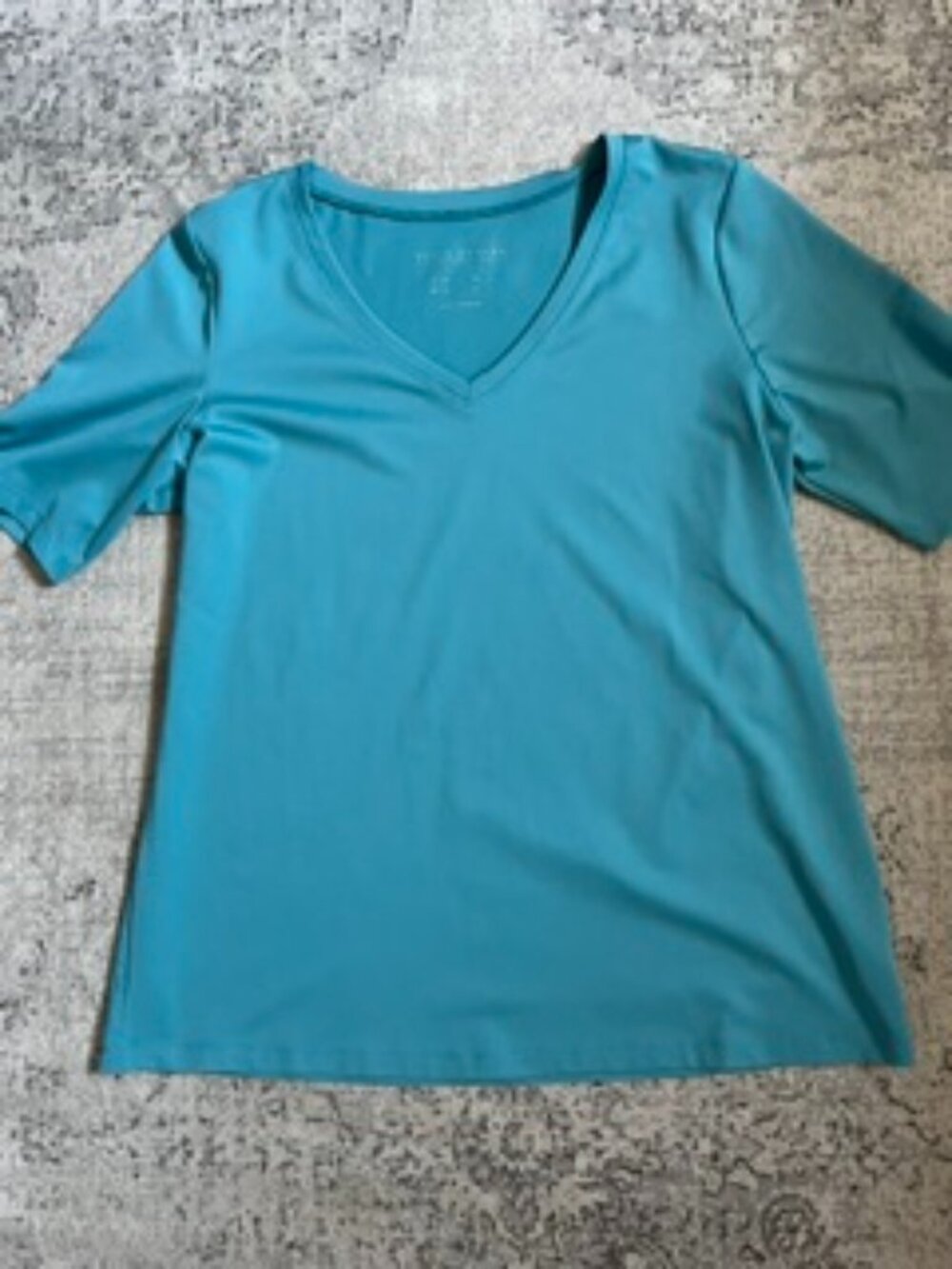 🧡3/15 Susan Graver T-Shirt Turquoise Women's M
